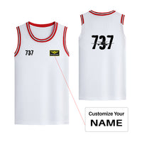 Thumbnail for Boeing 737 Designed Designed Basketball Style Sports Tank Tops