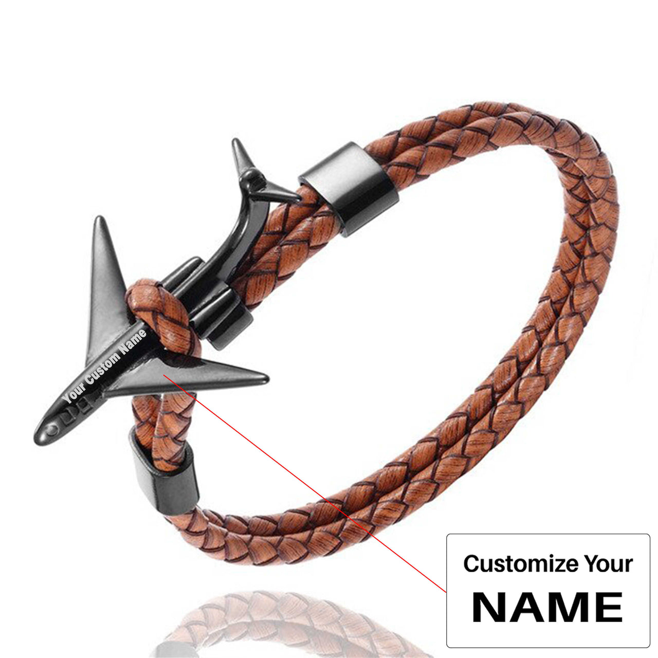 Super Cool Airplane Designed Leather Bracelets