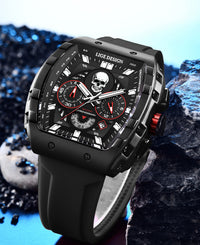 Thumbnail for Waterproof Quartz Skeleton Skull Dial Sports Watches Watch