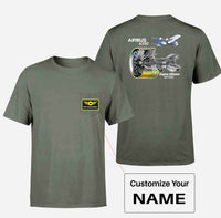 Thumbnail for Airbus A380 & GP7000 Engine Designed Pocket T-Shirts