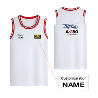 Thumbnail for Airbus A380 Love at first flight Designed Basketball Style Sports Tank Tops