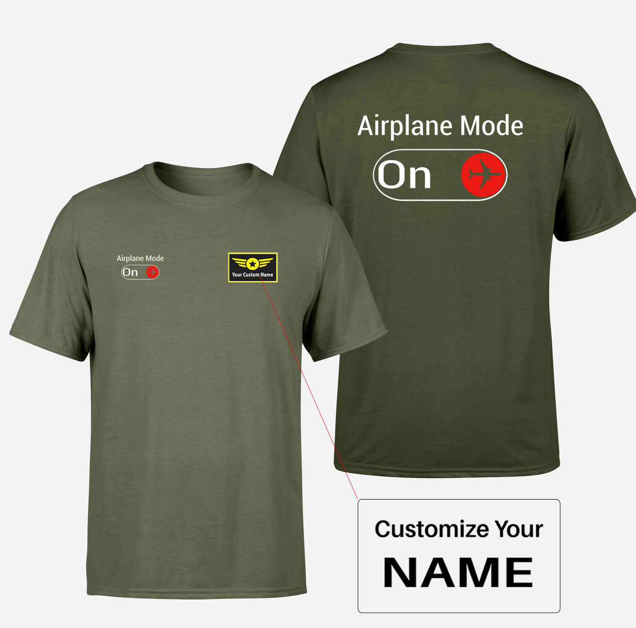 Airplane Mode On Double-Side T-Shirts