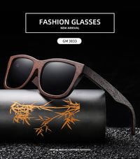 Thumbnail for New Retro Polarized Wooden Frame Sunglasses