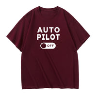 Thumbnail for Auto Pilot Off Designed Relax Fit T-Shirts