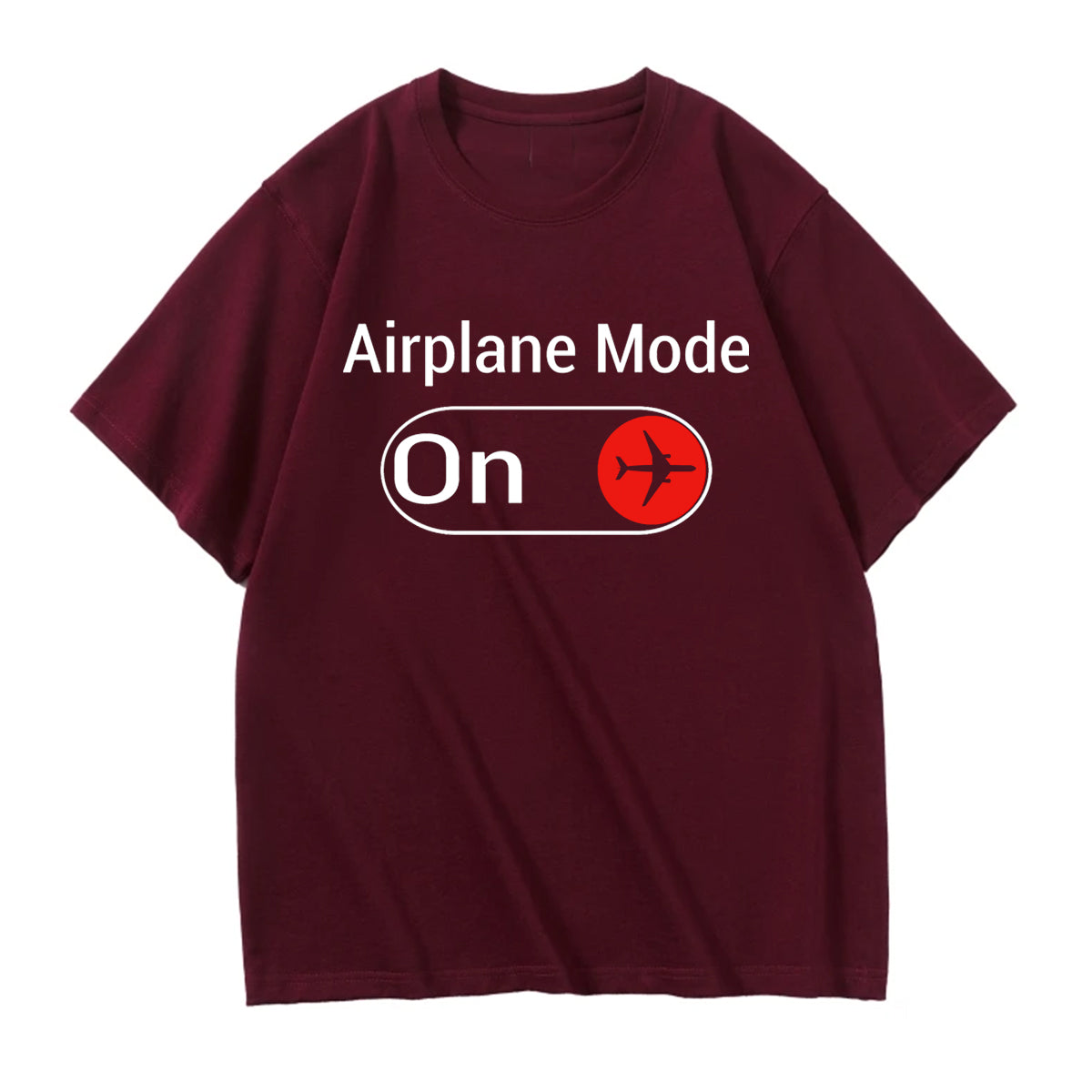 Airplane Mode On Designed Relax Fit T-Shirts