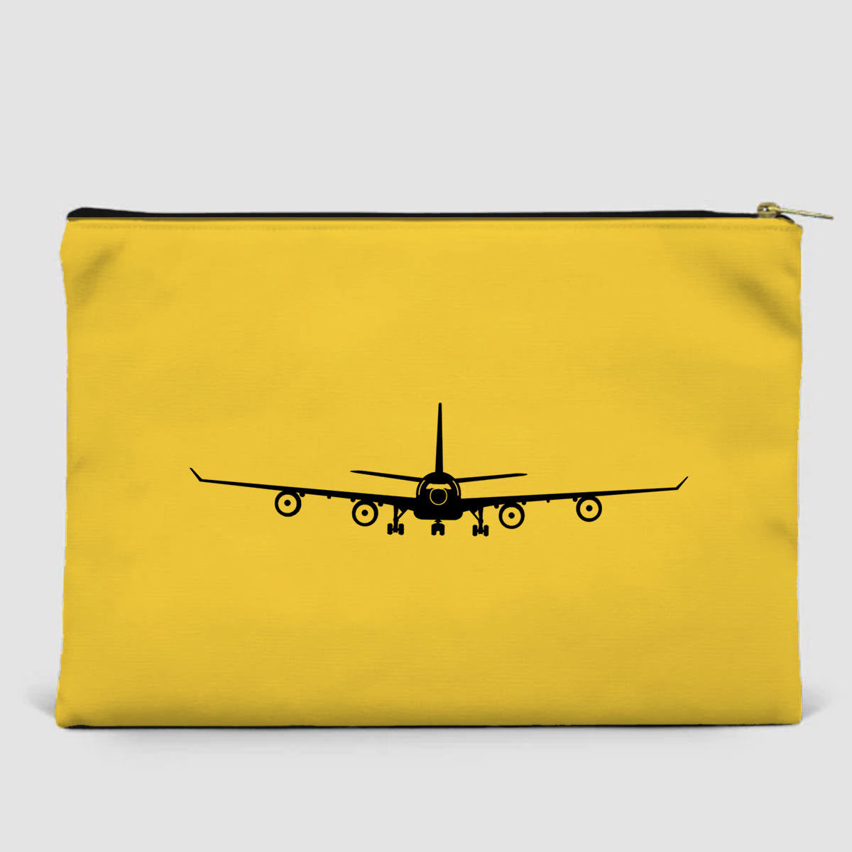 Airbus A340 Silhouette Designed Zipper Pouch