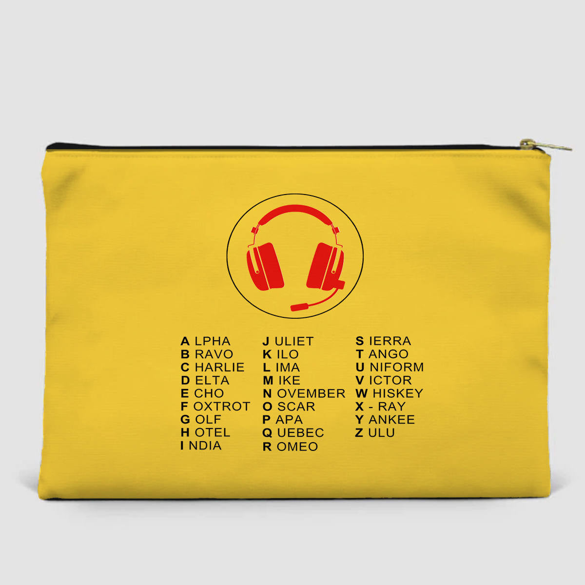 Aviation Alphabet 3 Designed Zipper Pouch