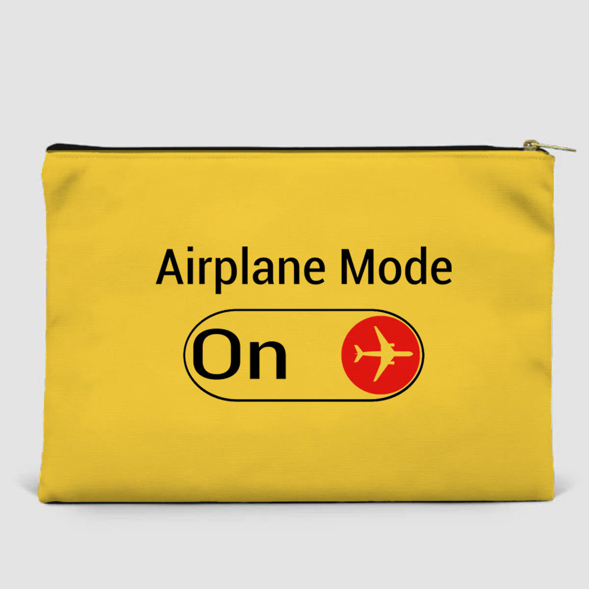 Airplane Mode On Designed Zipper Pouch