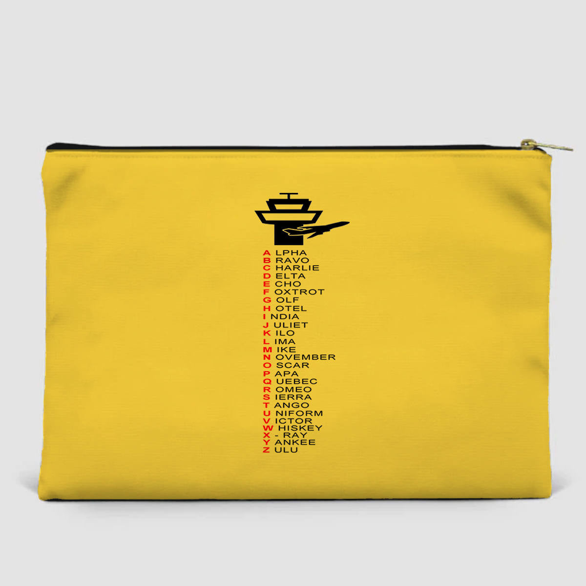 Aviation Alphabet Designed Zipper Pouch