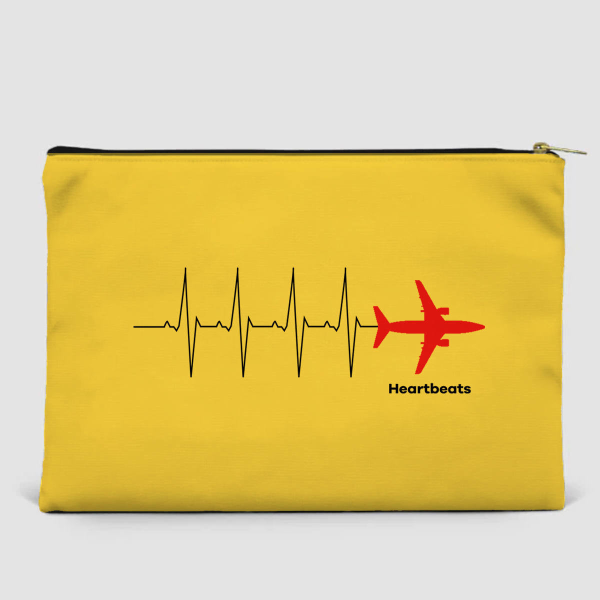 Aviation Heartbeats Designed Zipper Pouch