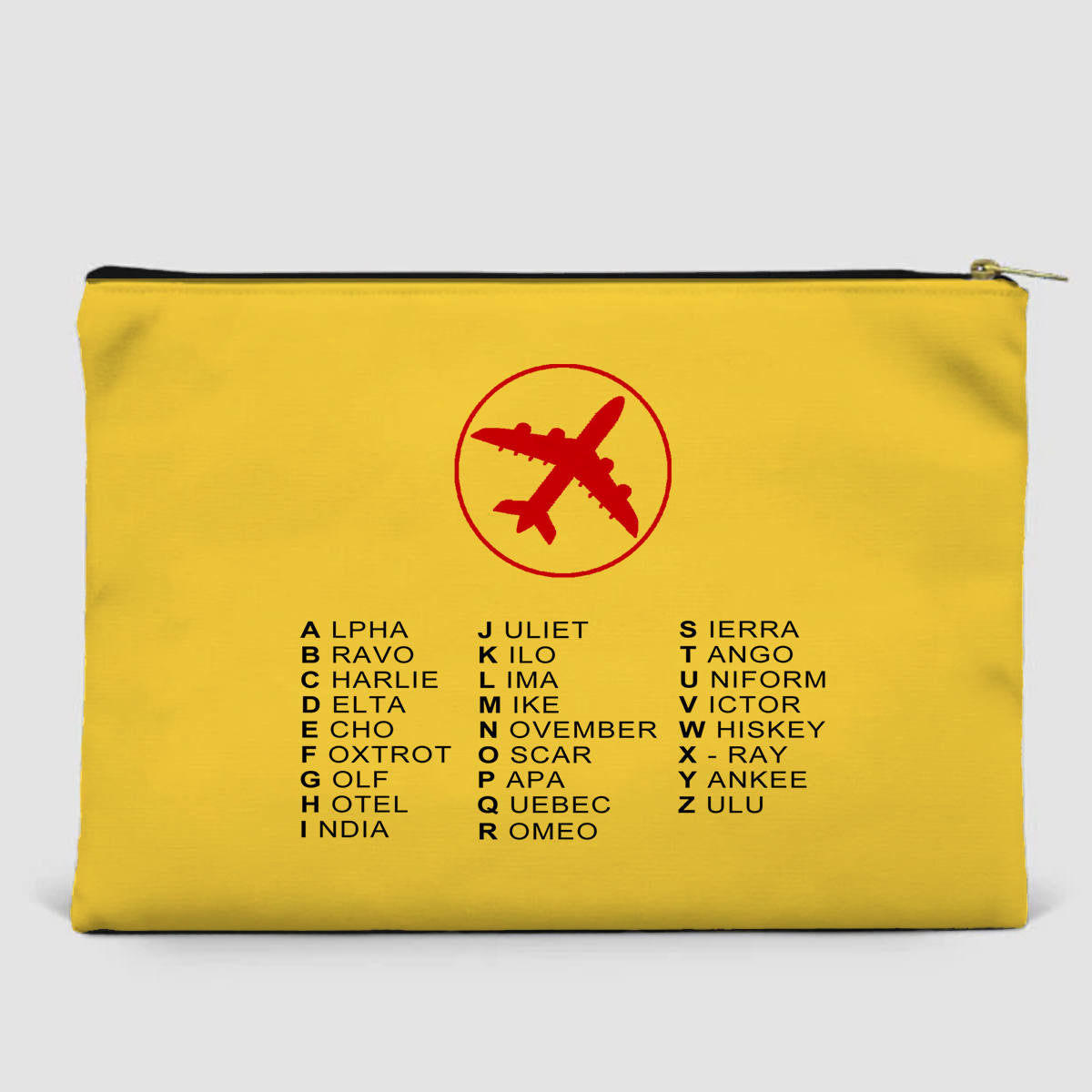 Aviation Alphabet 2 Designed Zipper Pouch