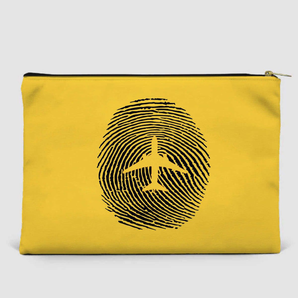 Aviation Finger Print Designed Zipper Pouch