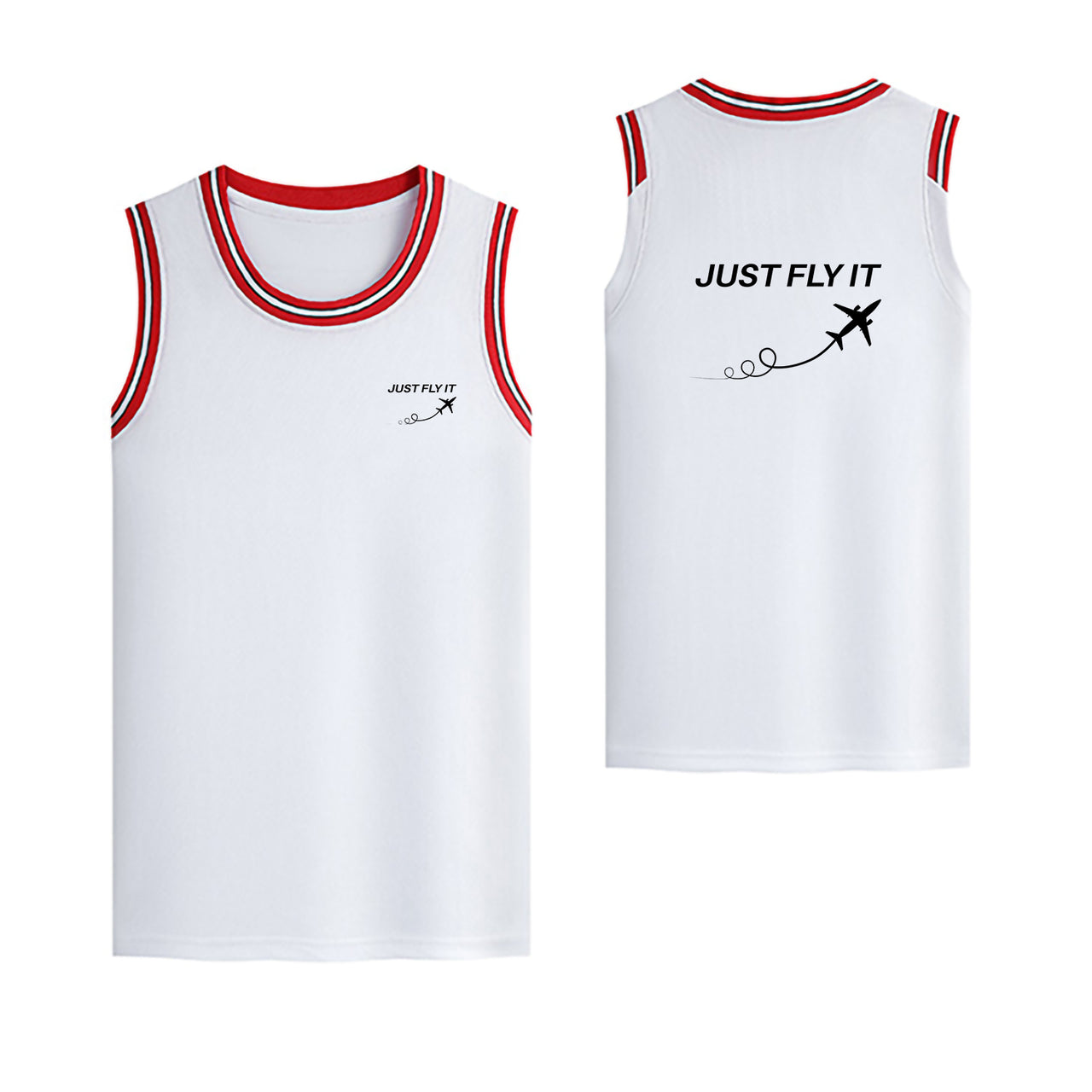 Just Fly It Designed Basketball Style Sports Tank Tops