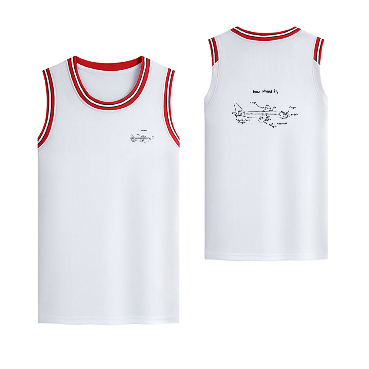 How Planes Fly Designed Basketball Style Sports Tank Tops