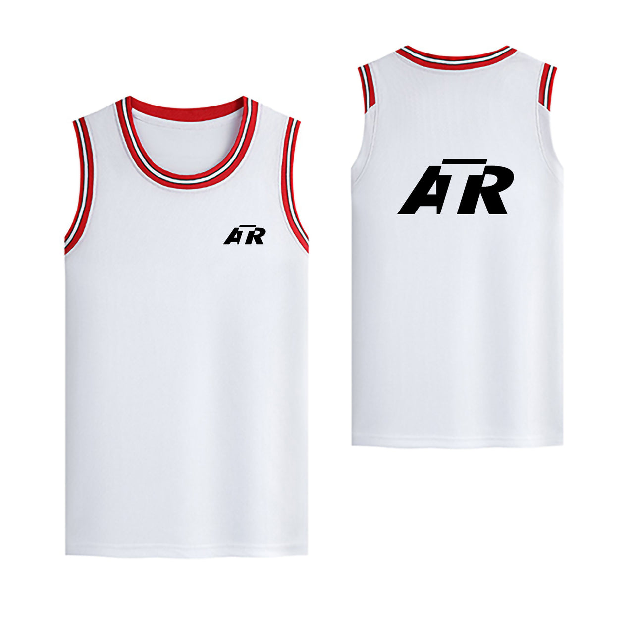 ATR & Text Designed Basketball Style Sports Tank Tops