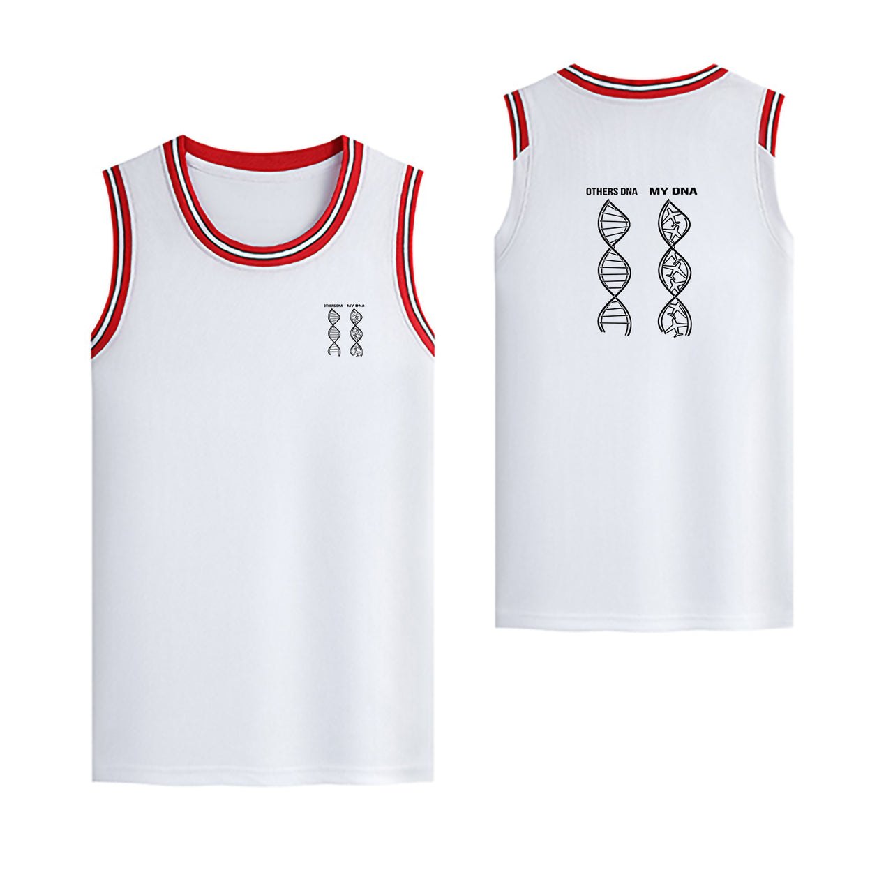 Aviation DNA Designed Basketball Style Sports Tank Tops