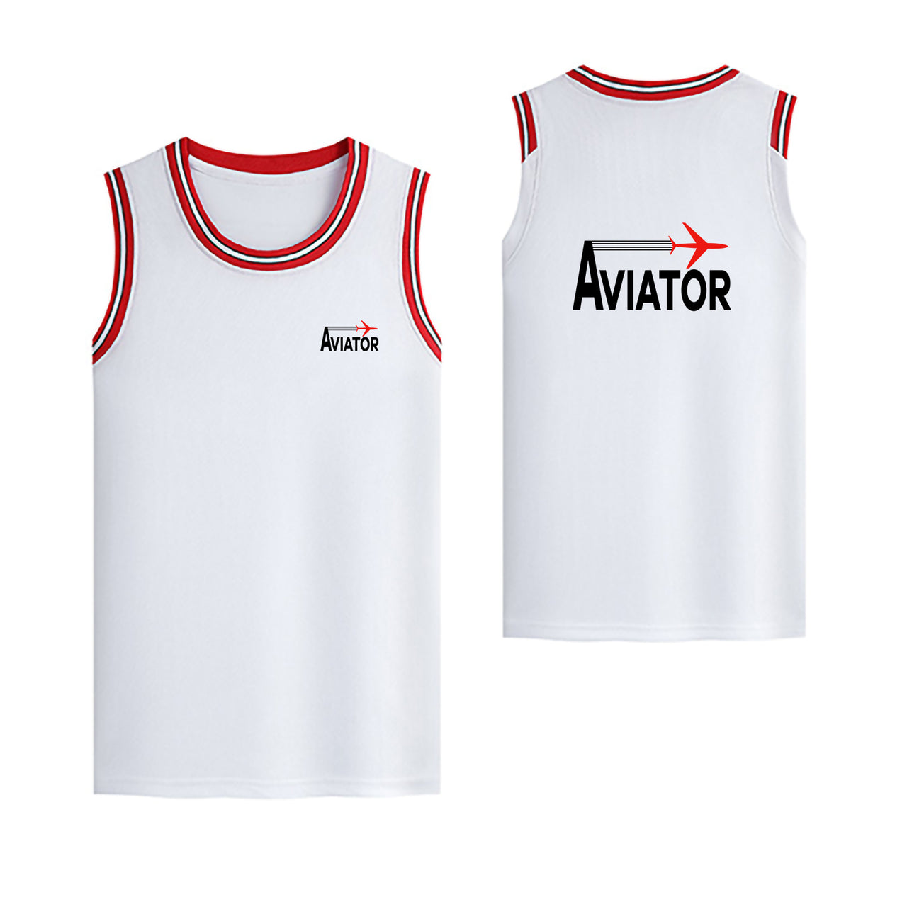 Aviator Designed Basketball Style Sports Tank Tops