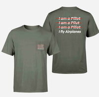 Thumbnail for I Fly Airplanes Designed Pocket T-Shirts