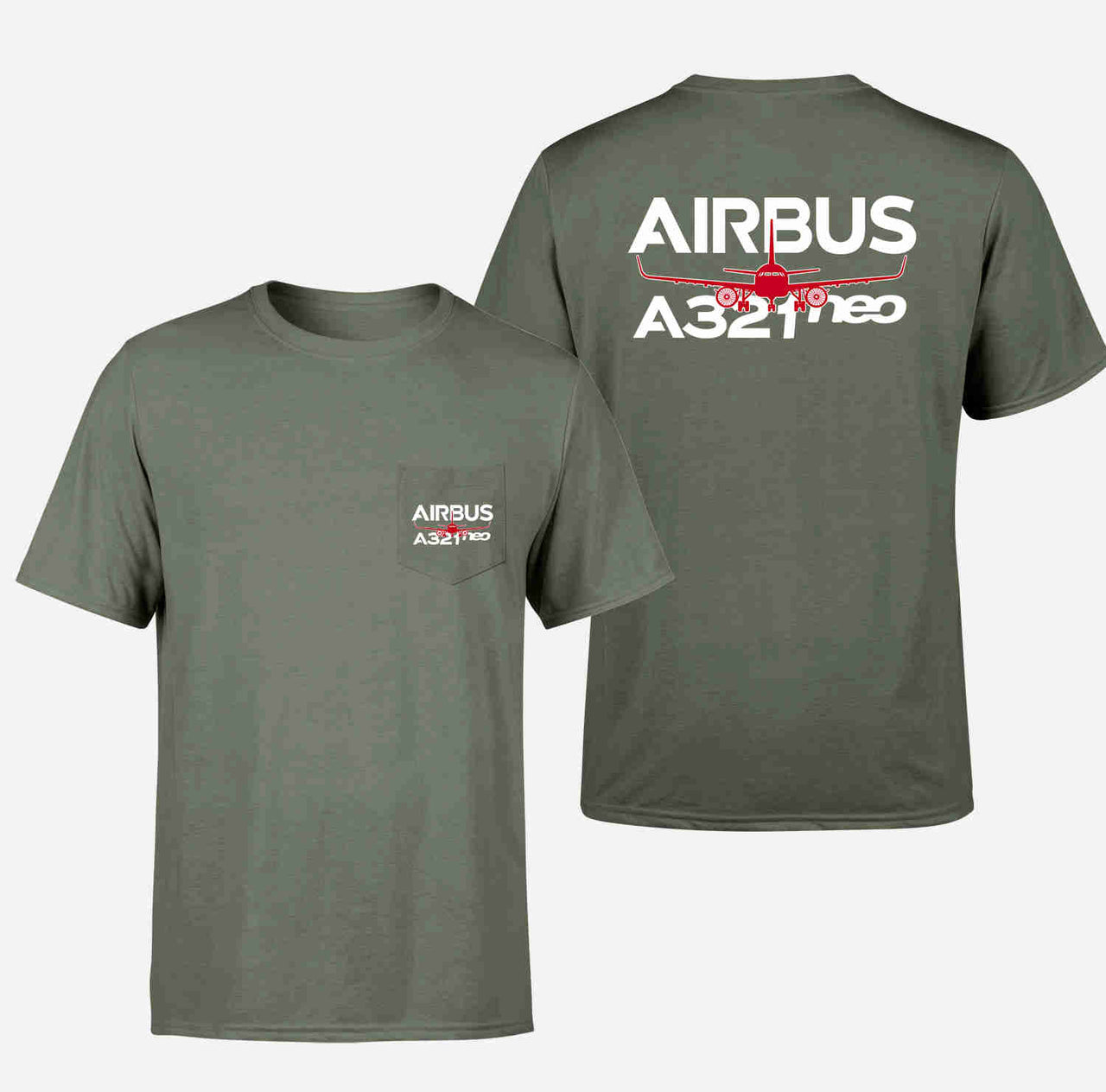 Amazing Airbus A321neo Designed Pocket T-Shirts