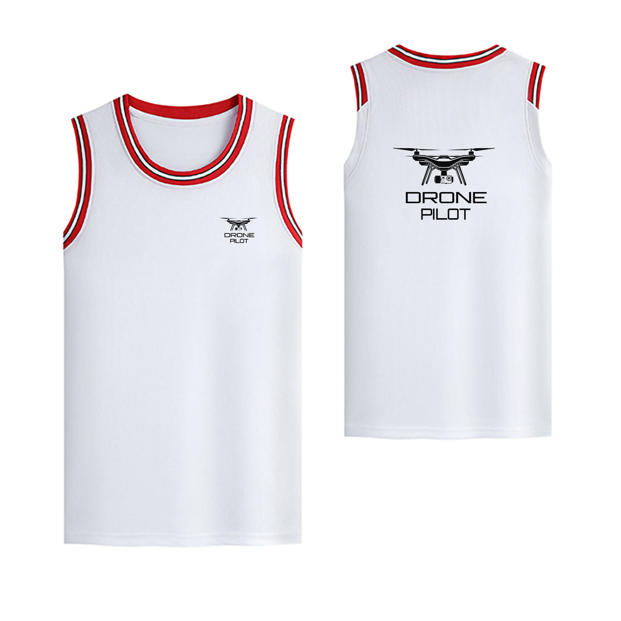 Drone Pilot Designed Basketball Style Sports Tank Tops