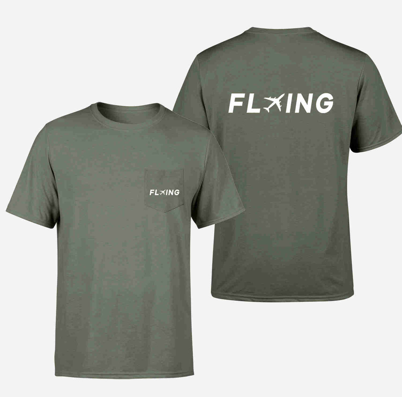 Flying Designed Pocket T-Shirts