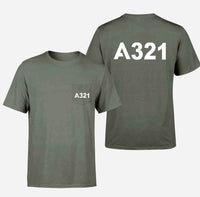 Thumbnail for A321 Flat Text Designed Pocket T-Shirts