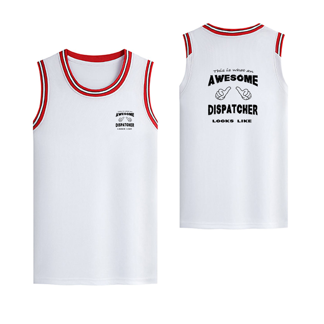 Dispatcher Designed Basketball Style Sports Tank Tops