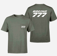 Thumbnail for Boeing 777 & Text Designed Pocket T-Shirts