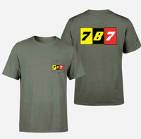 Thumbnail for Flat Colourful 787 Designed Pocket T-Shirts