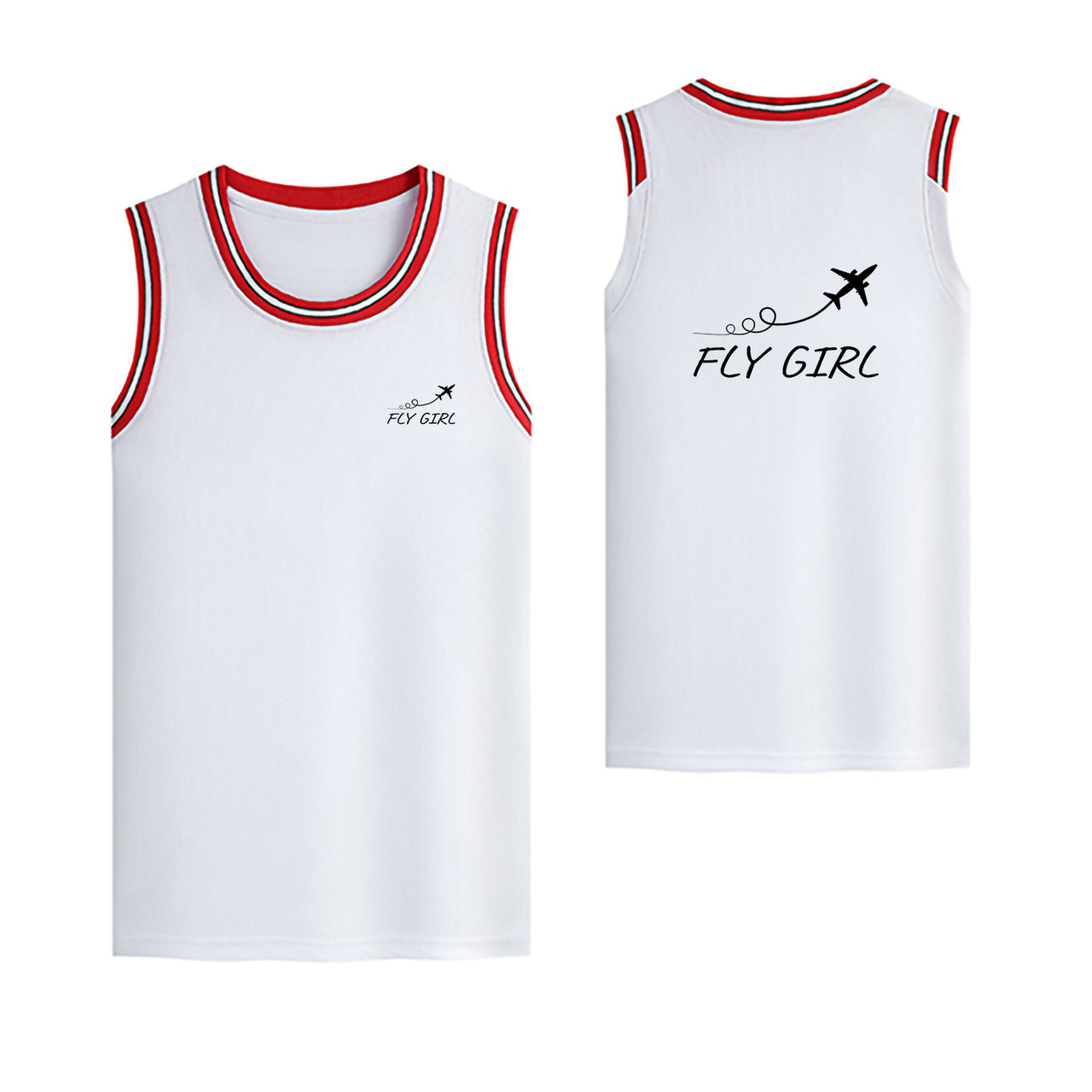 Just Fly It & Fly Girl Designed Basketball Style Sports Tank Tops