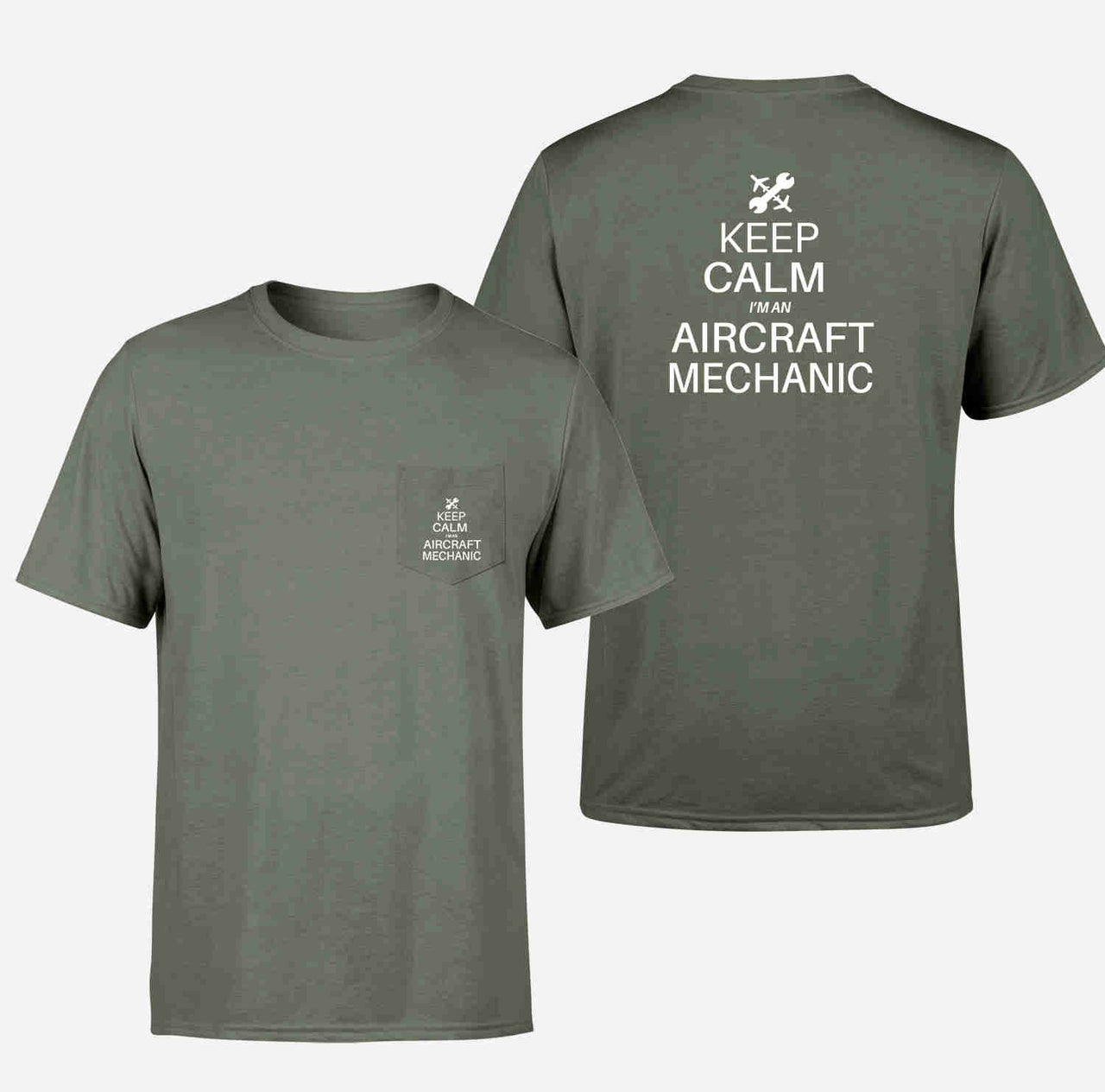 Aircraft Mechanic Designed Pocket T-Shirts