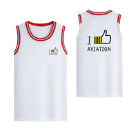 Thumbnail for I Like Aviation Designed Basketball Style Sports Tank Tops