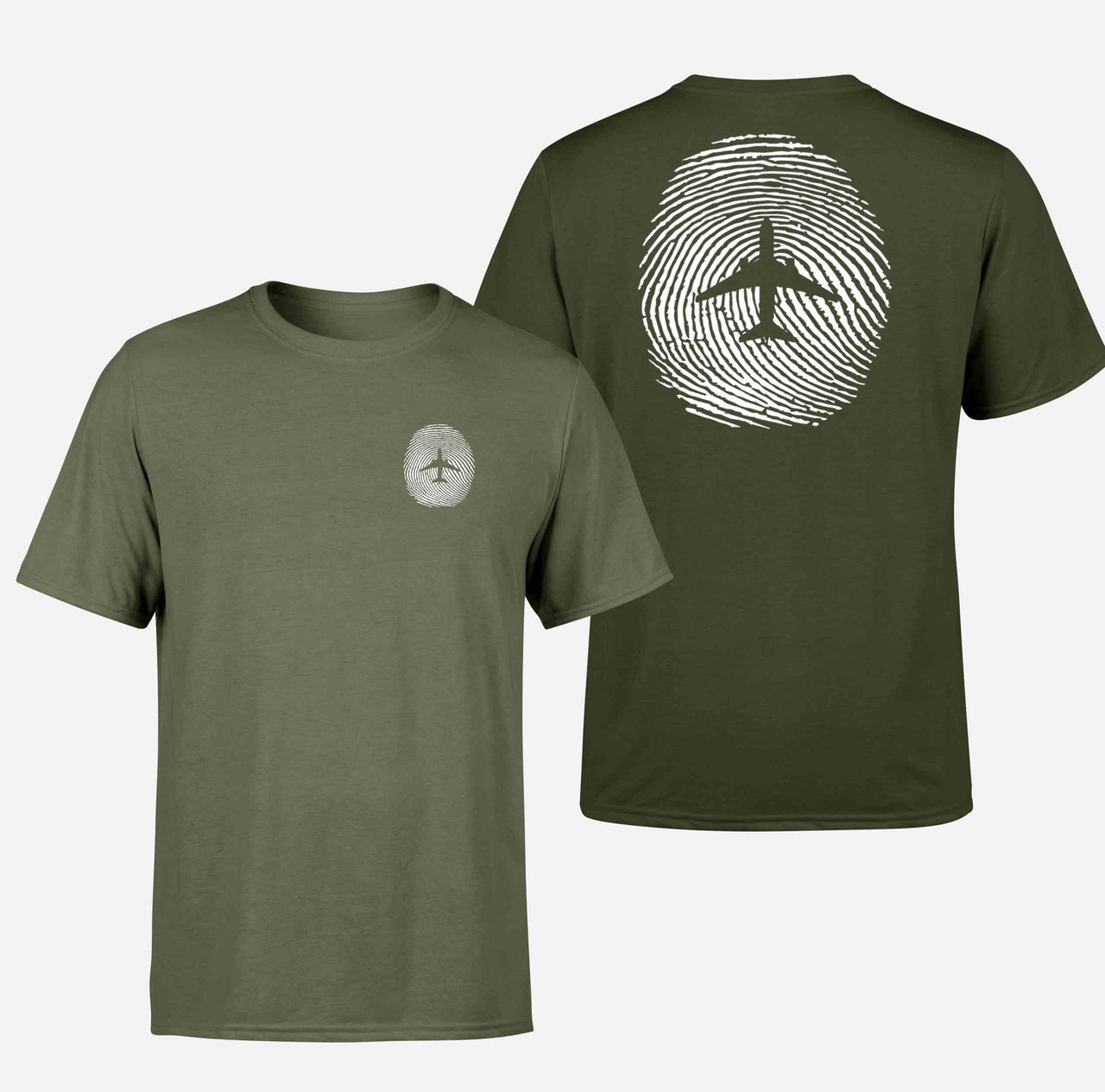 Aviation Finger Print Double-Side T-Shirts