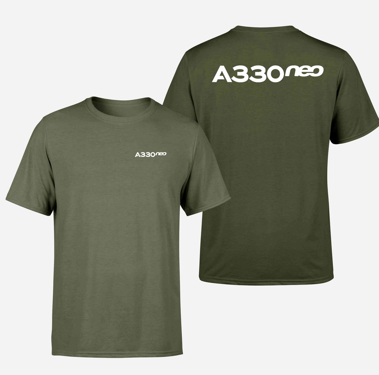 A330neo & Text Double-Side T-Shirts