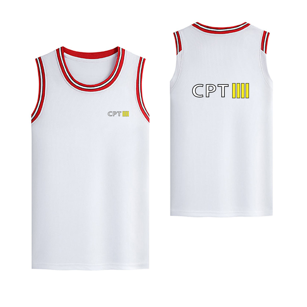 CPT & 4 Lines Designed Basketball Style Sports Tank Tops