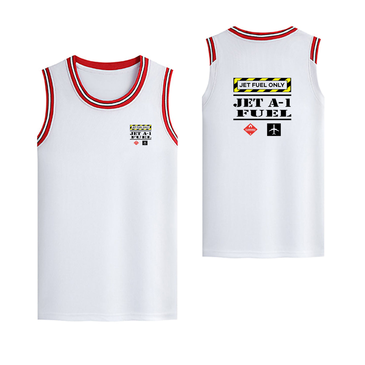 Jet Fuel Only Designed Basketball Style Sports Tank Tops