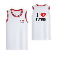 Thumbnail for I Love Flying Designed Basketball Style Sports Tank Tops