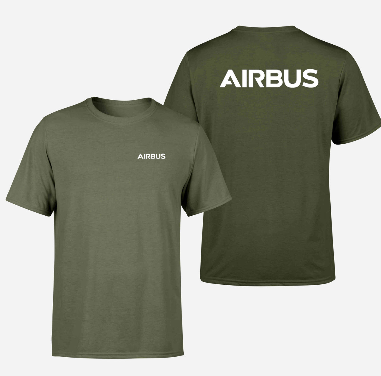 Airbus & Text Double-Side T-Shirts