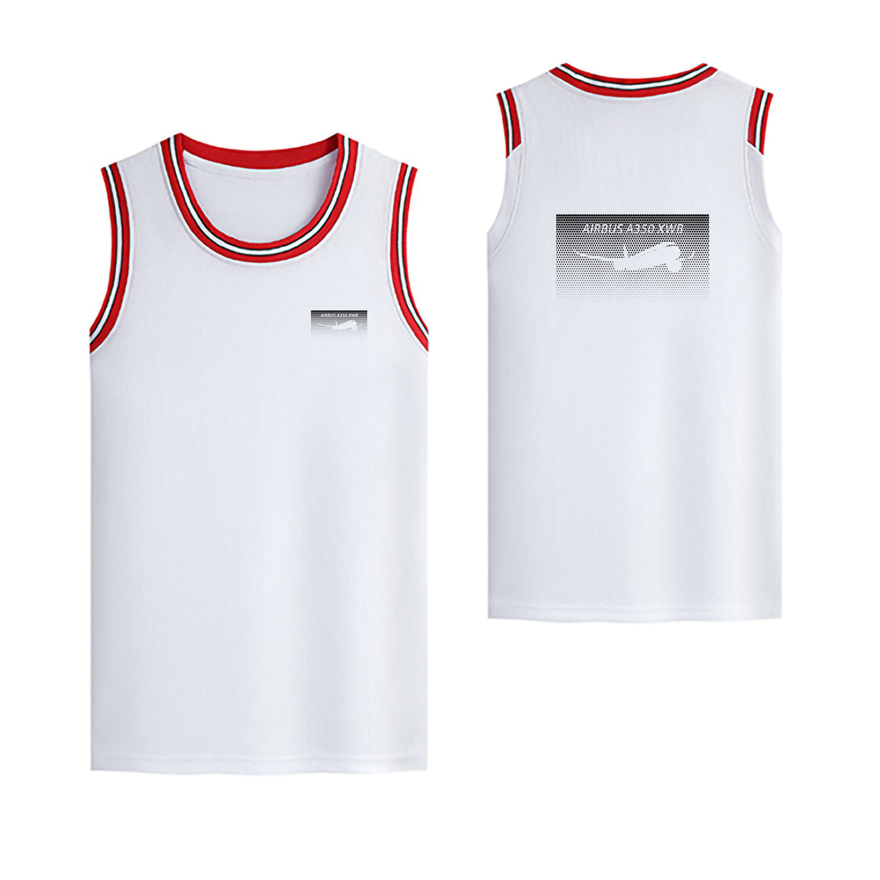 Airbus A350XWB & Dots Designed Basketball Style Sports Tank Tops