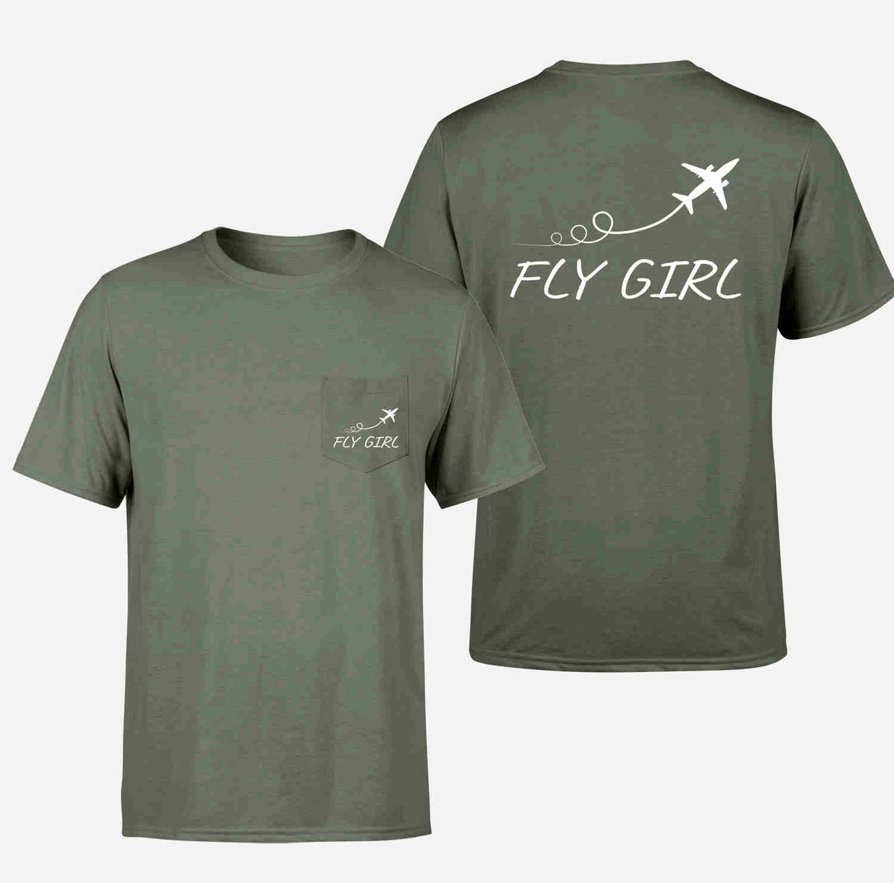 Just Fly It & Fly Girl Designed Pocket T-Shirts