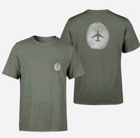 Thumbnail for Aviation Finger Print Designed Pocket T-Shirts