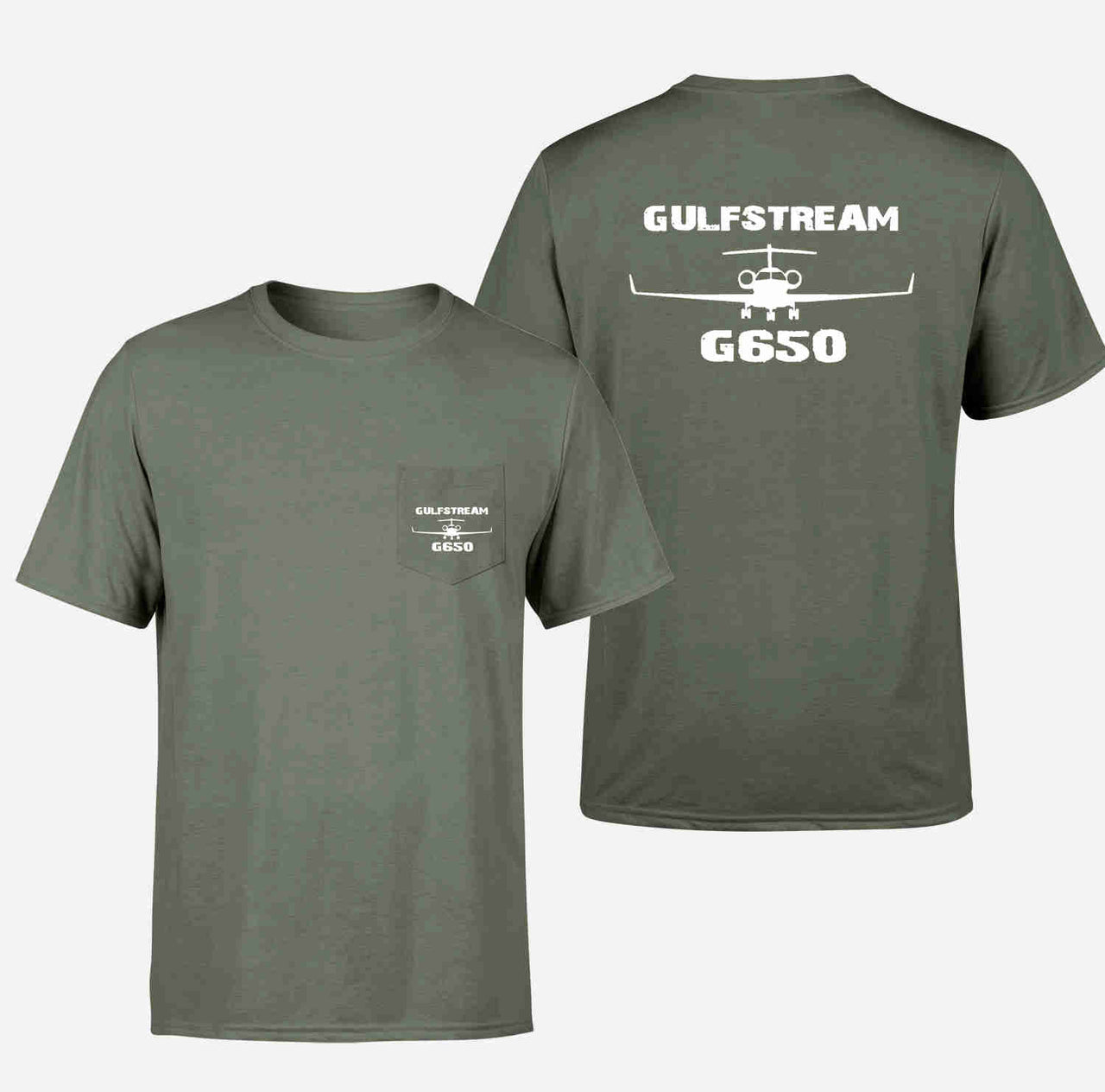 Gulfstream G650 & Plane Designed Pocket T-Shirts