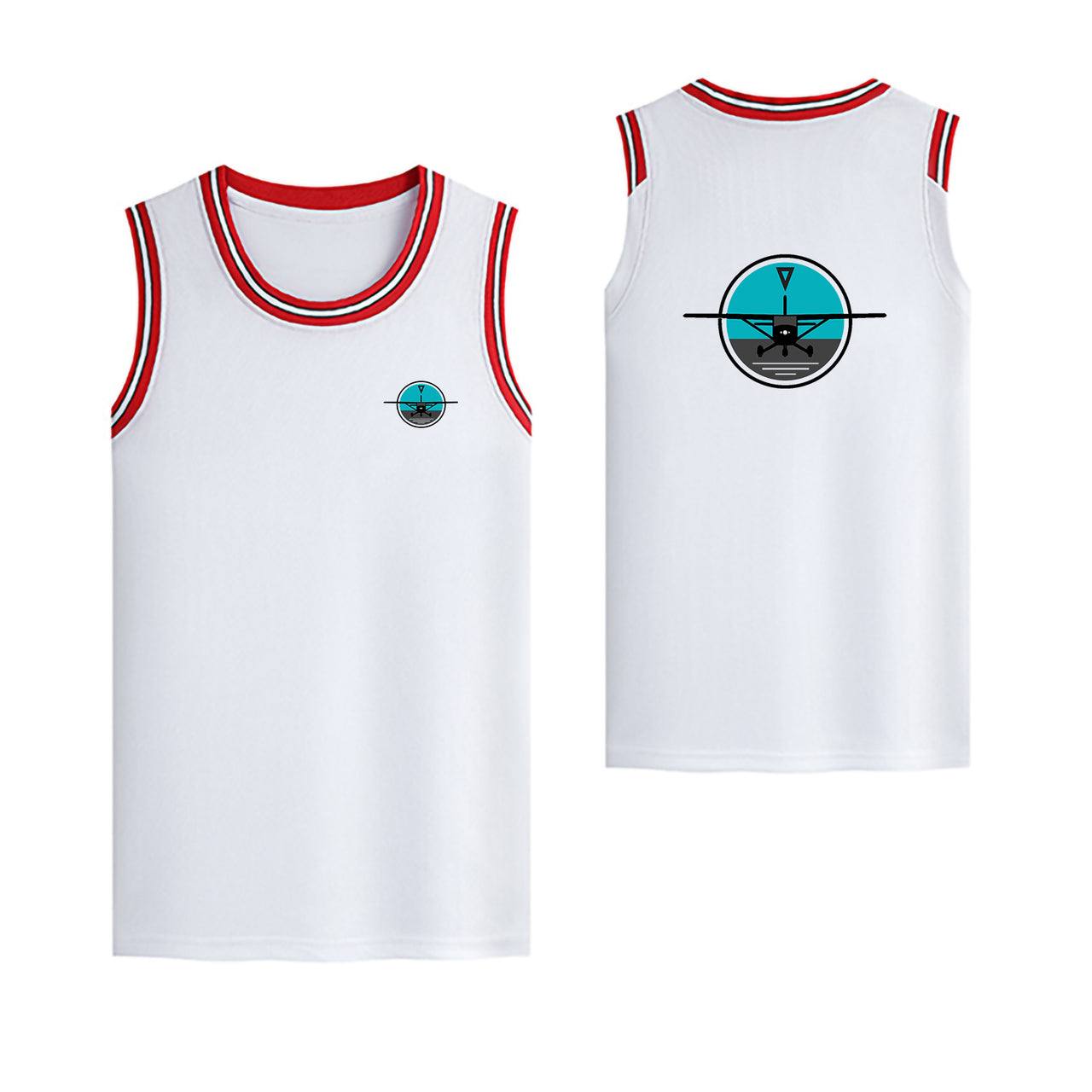 Cessna & Gyro Designed Basketball Style Sports Tank Tops