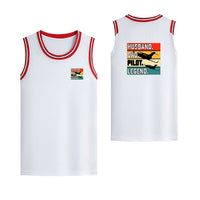 Thumbnail for Husband & Dad & Pilot & Legend Designed Basketball Style Sports Tank Tops