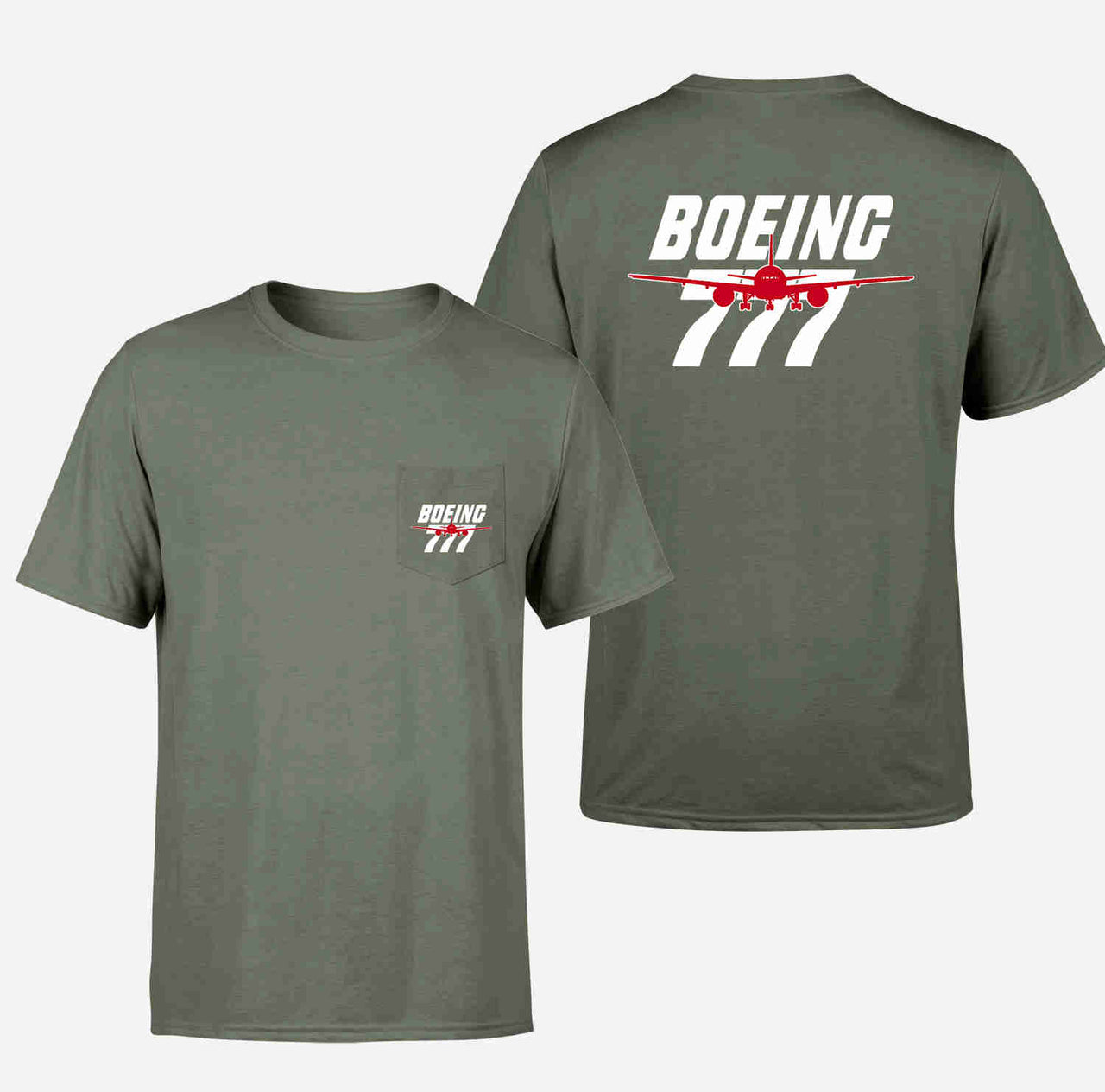 Amazing Boeing 777 Designed Pocket T-Shirts