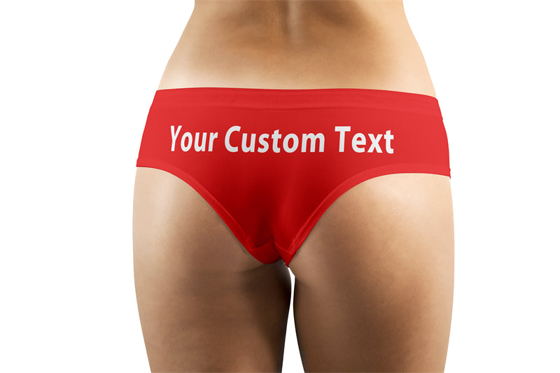 Custom Name (Red) Designed Women Panties & Shorts