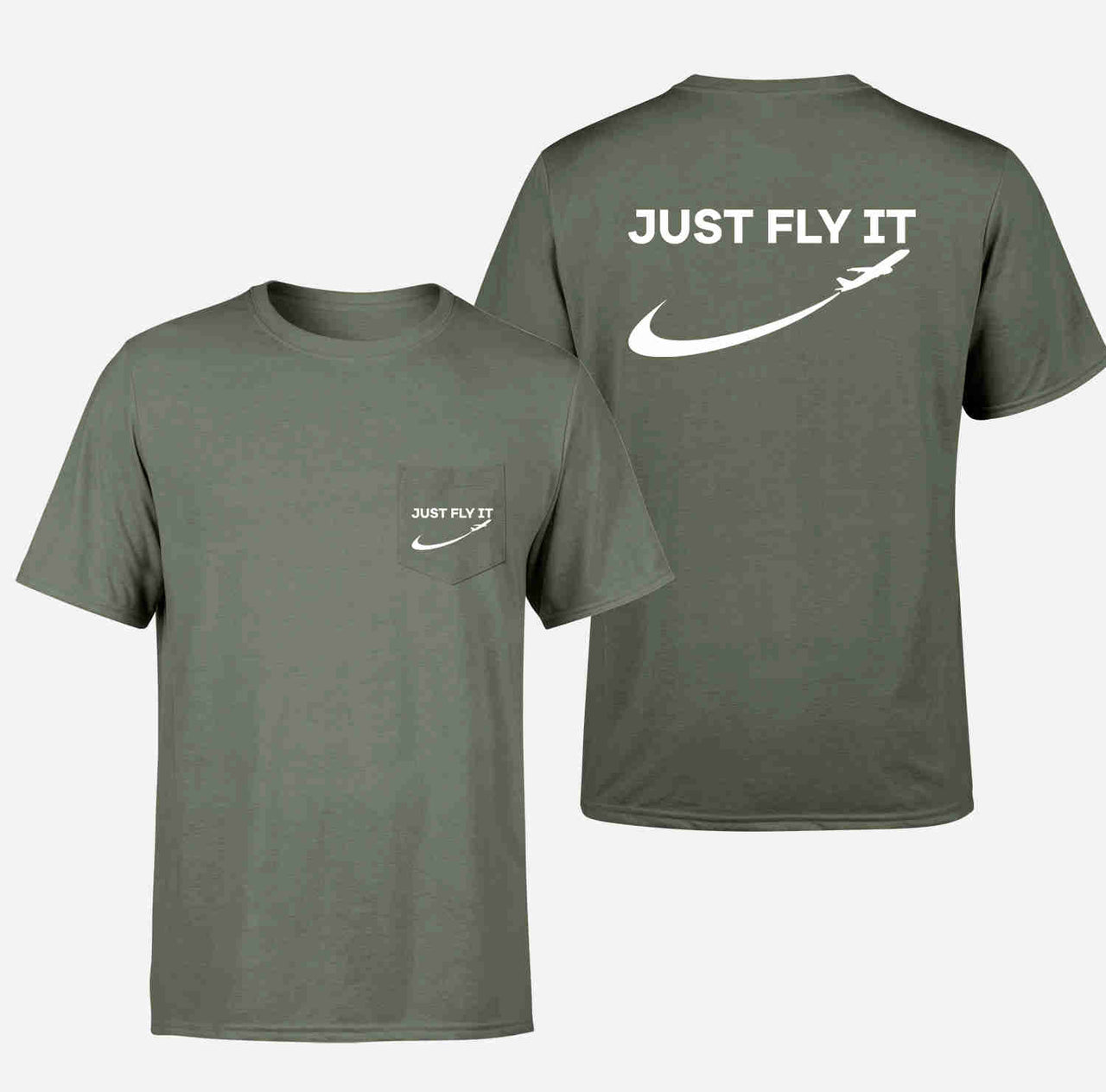 Just Fly It 2 Designed Pocket T-Shirts