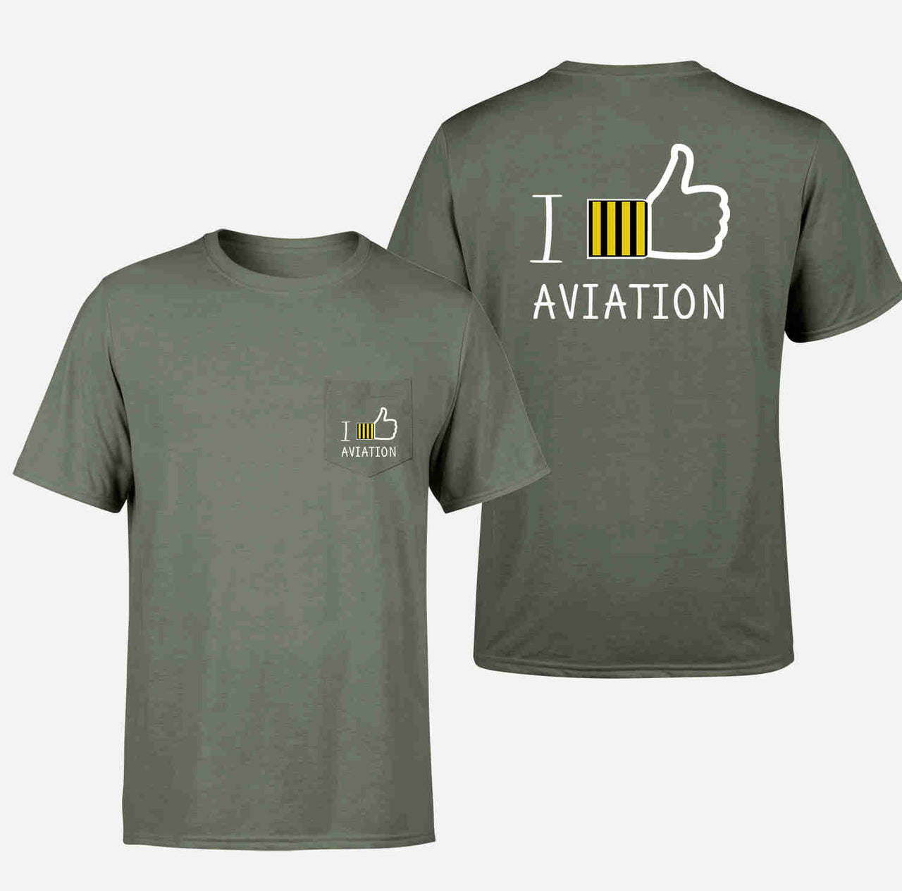 I Like Aviation Designed Pocket T-Shirts