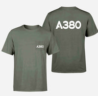 Thumbnail for A380 Flat Text Designed Pocket T-Shirts