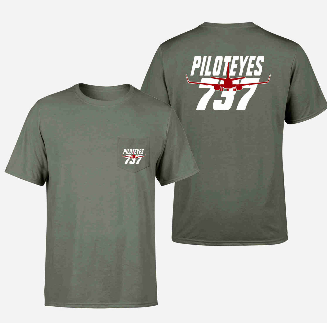 Amazing Piloteyes737 Designed Pocket T-Shirts